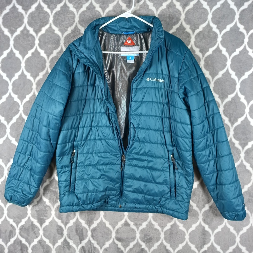 Columbia Omni Heat Jacket Men‎ Size Medium Blue Puffer Insulated Coat